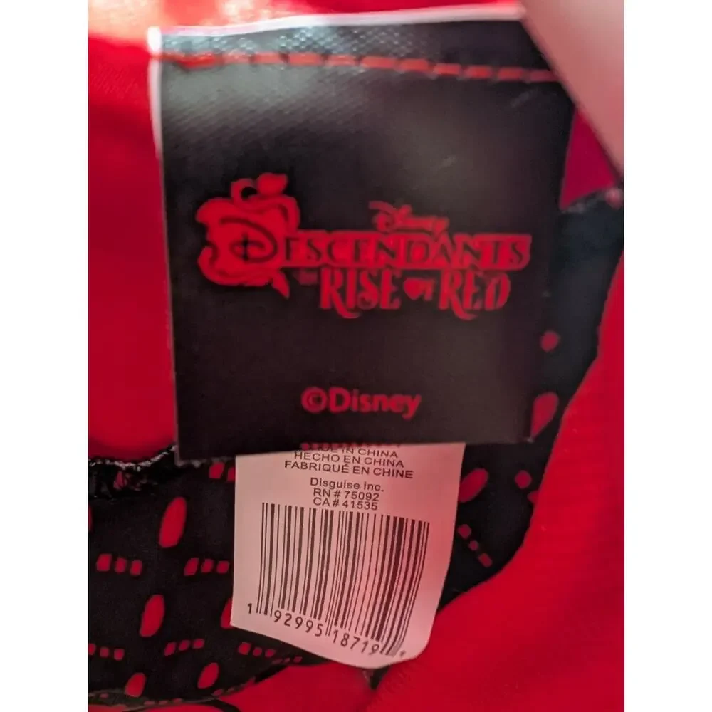 Disney Descendants Rise of Red Halloween Costume Cosplay Jumpsuit Girls L 10-12